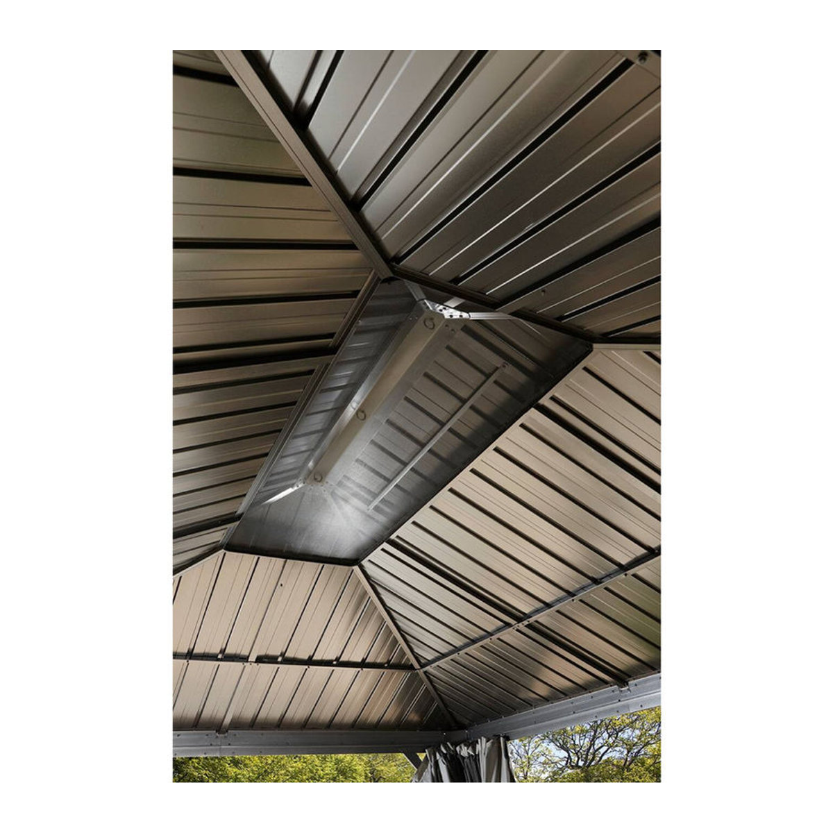 Sojag Pavillon Messina modern aus Aluminium in Anthrazit, B/T/H: 483 x 363 x 307 cm - Bild 5