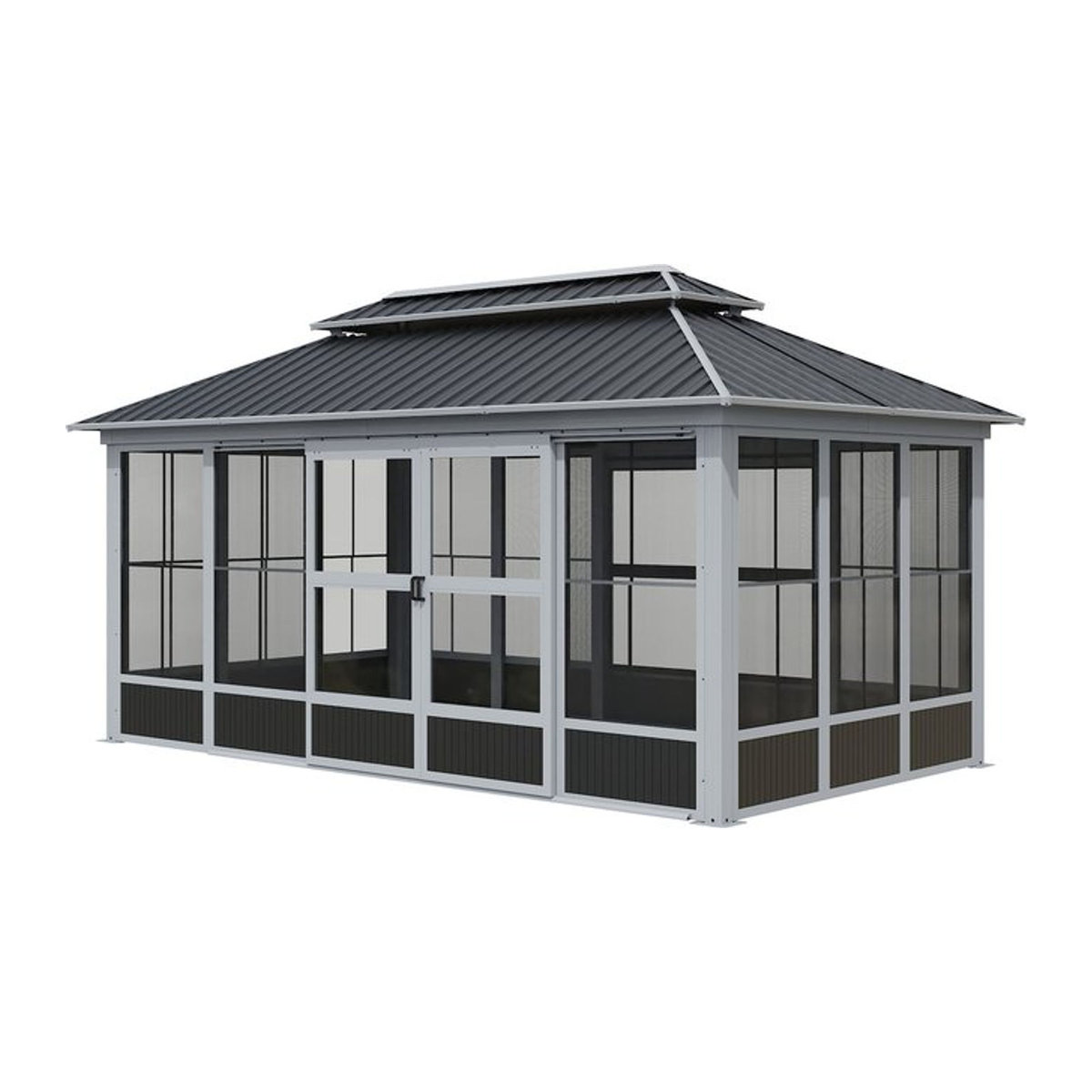 Sojag Pavillon Olan 1017 in Grau-Schwarz B/T/H: 310 x 529,5 x 291 cm - Bild 1