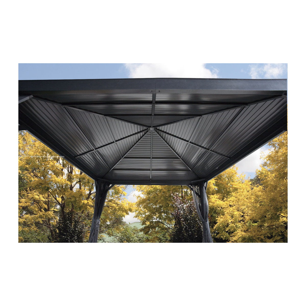 SOJAG Pavillon South Beach aus Aluminium in Basaltgrau, B/T/H: 363 x 363 x 310 cm - Bild 2