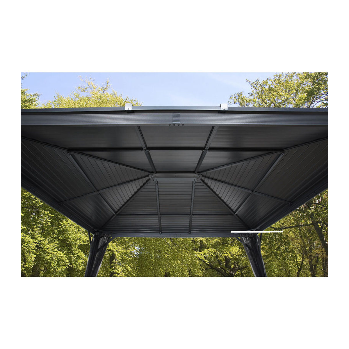 Sojag Pavillon Ventura aus Aluminium, Anthrazit, B/T/H: 423 x 296 x 261 cm - Bild 2