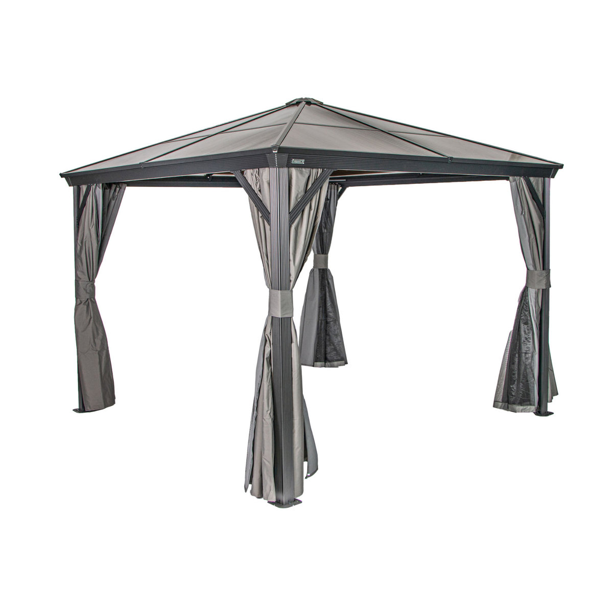 Sojag Pavillon Verona quadratisch aus Aluminium, anthrazit, B/T/H: 298 x 298 x 260 cm - Bild 2