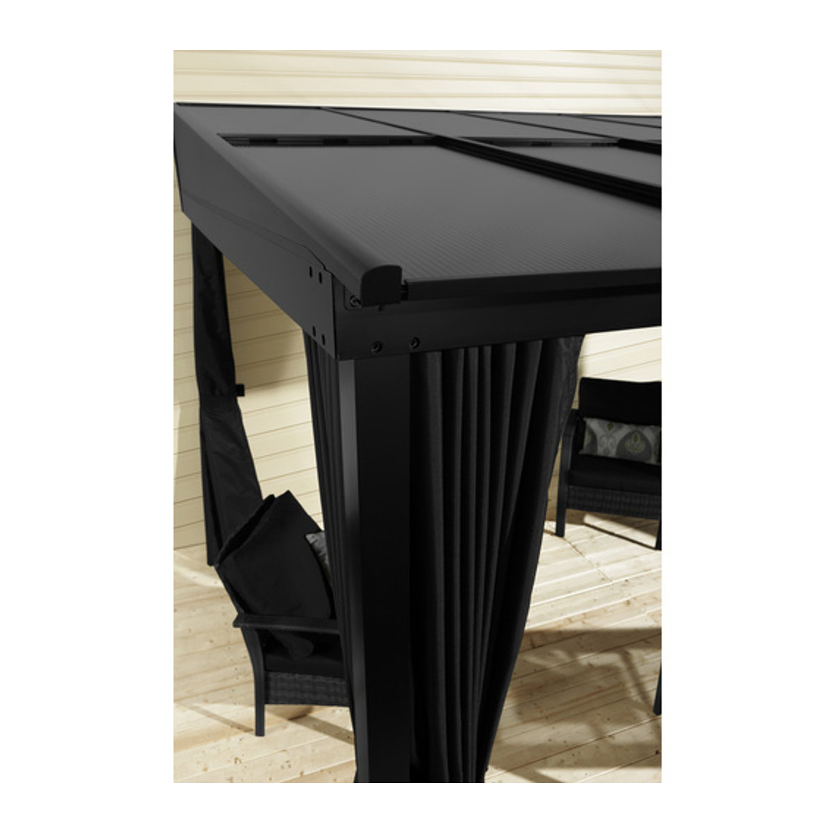 Sojag Terrassenüberdachung St. Barthelemy aus Aluminium in Anthrazit mit Polycarbonat-Doppelstegplatten, B/T/H: 483 x 362 x 240 cm - Bild 6