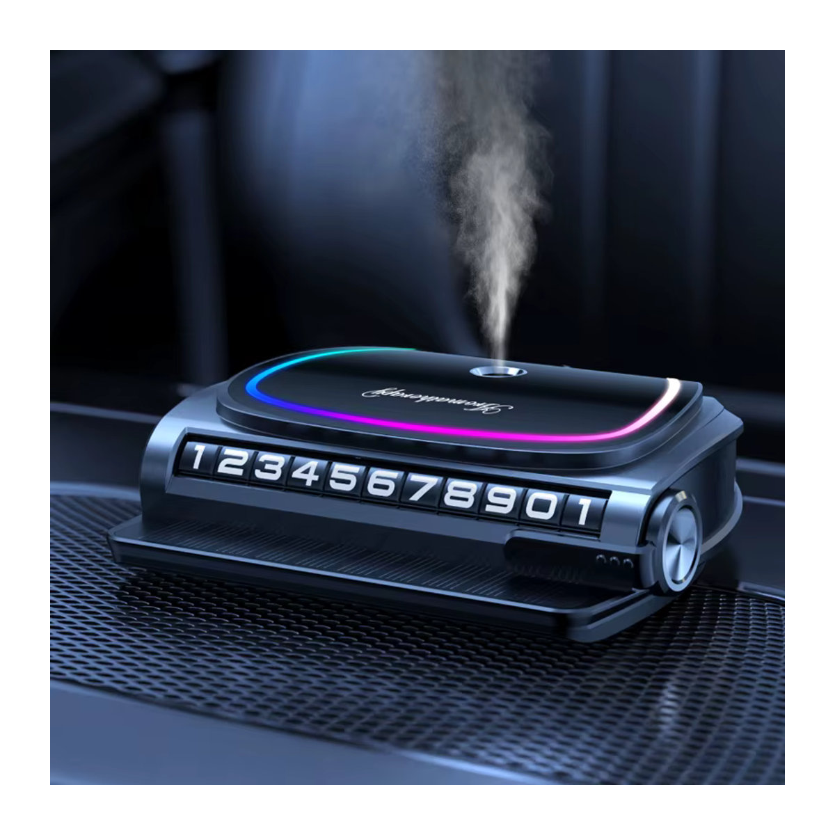 Solar-Auto-Aromatherapie Parfüm mit Atmosphärenlicht in Schwarz aus Kunststoff - Bild 2