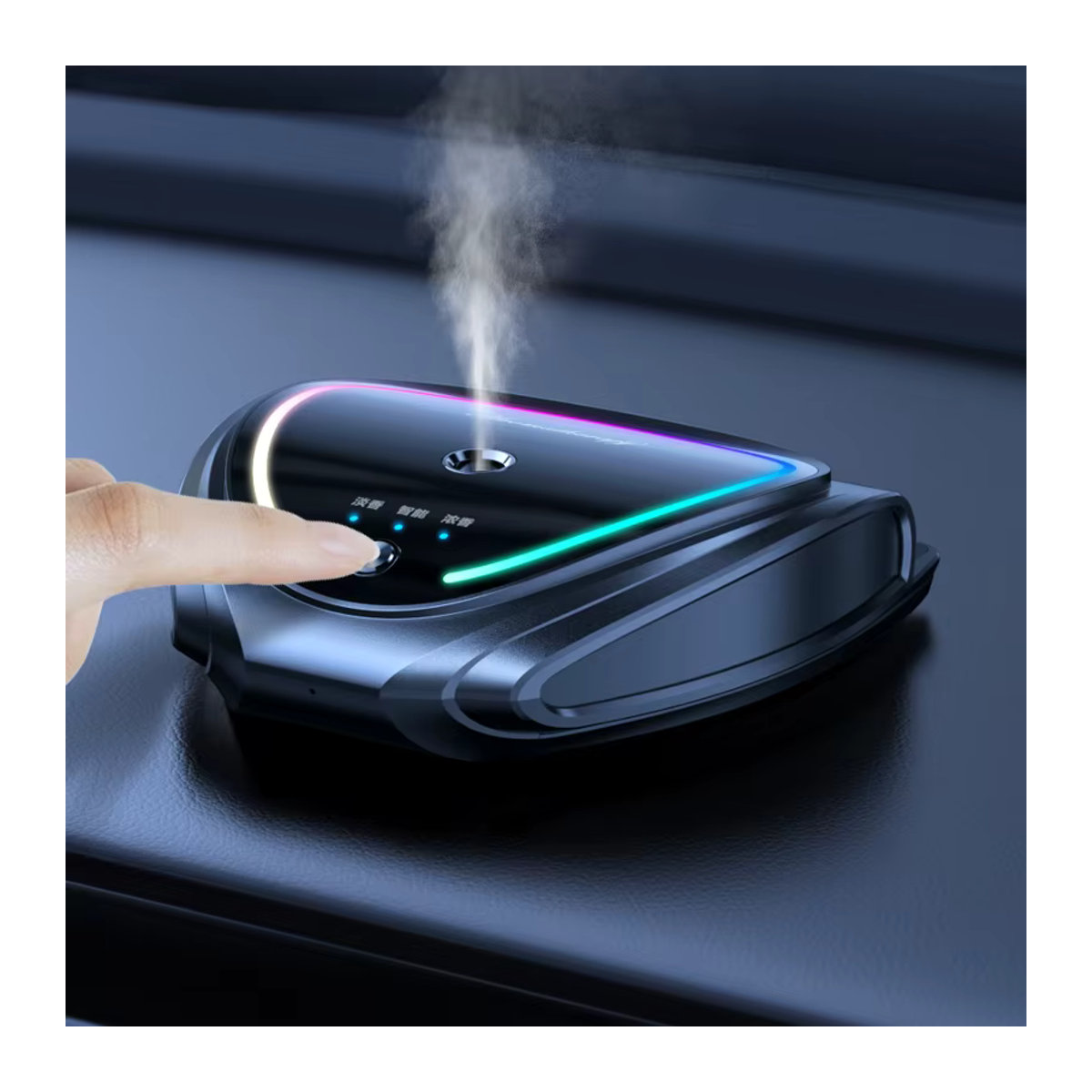 Solar-Auto-Aromatherapie Parfüm mit Atmosphärenlicht in Schwarz aus Kunststoff - Bild 3