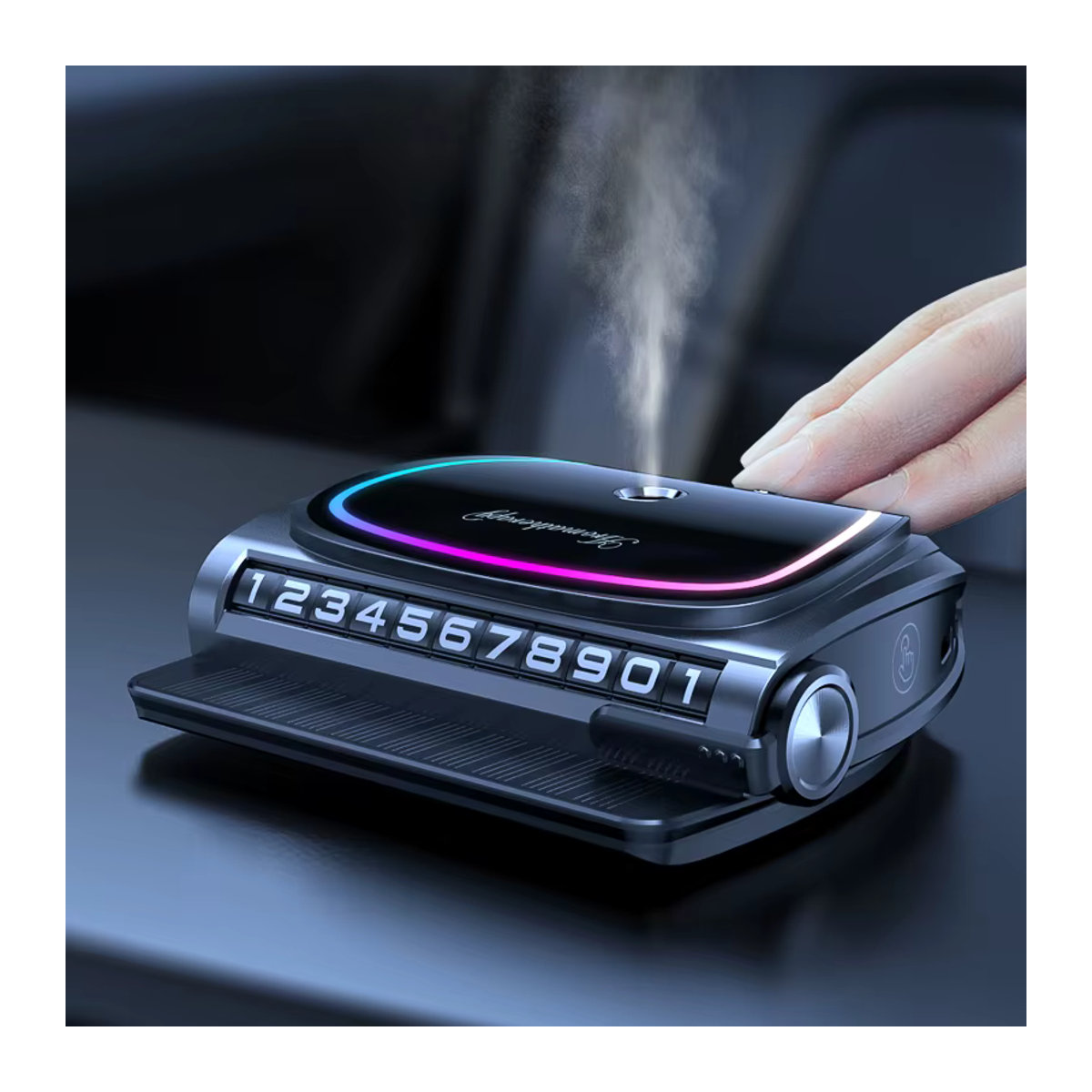 Solar-Auto-Aromatherapie Parfüm mit Atmosphärenlicht in Schwarz aus Kunststoff - Bild 4