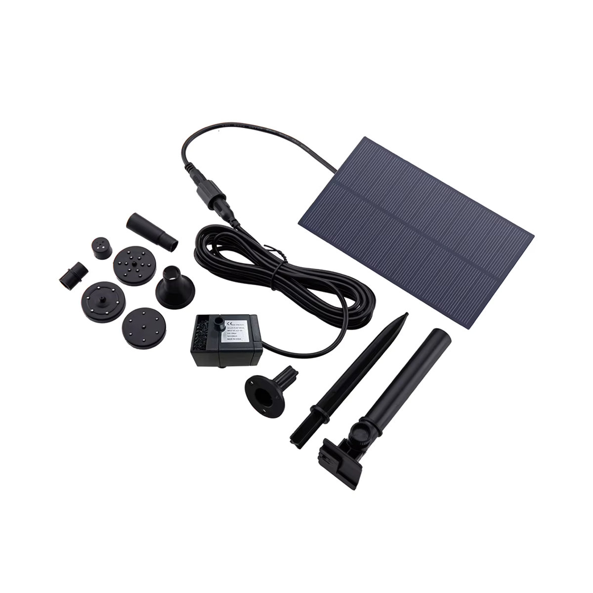 Solar Brunnen Pumpe mit Bewässerungssystem und Solarpanel in Schwarz - Bild 5