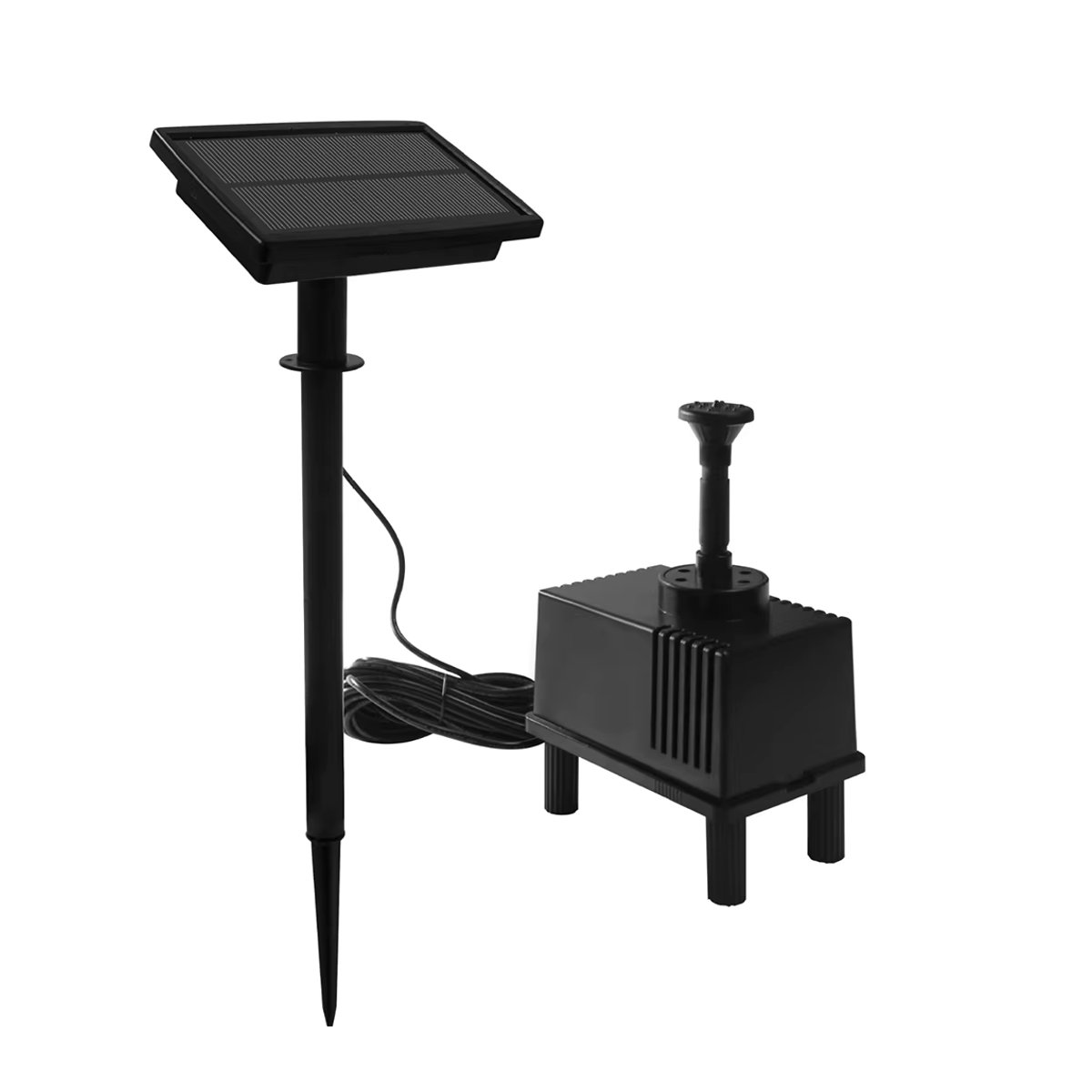 Solar Brunnen Pumpe mit Filter für Teich und Aquarium, 1,5 W 7 V, Schwarz - Bild 4