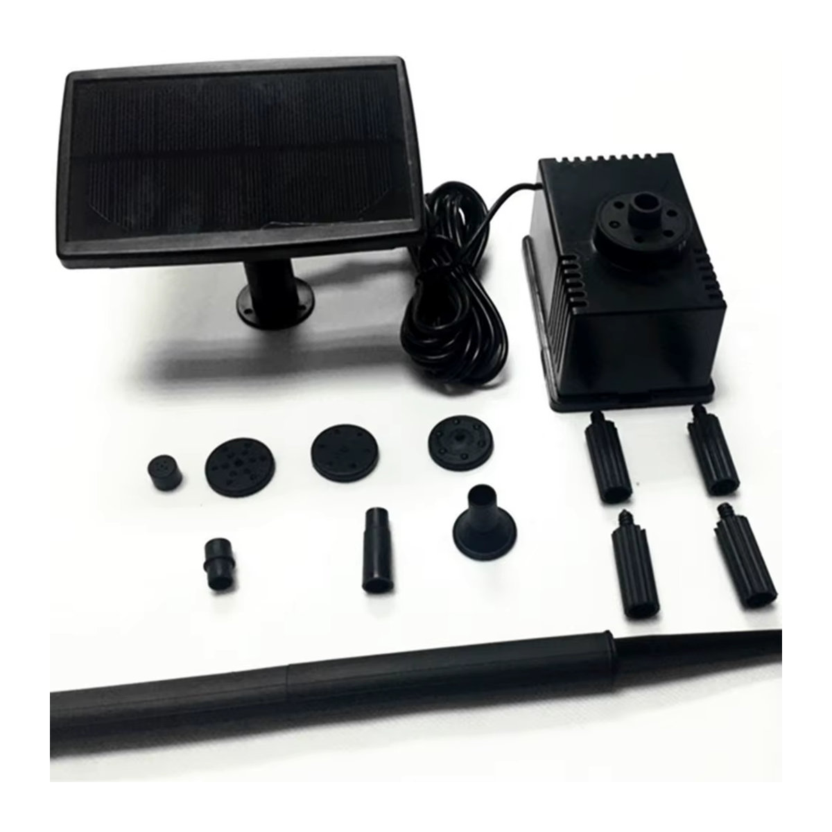 Solar Brunnen Pumpe mit Filter für Teich und Aquarium, 1,5 W 7 V, Schwarz - Bild 5