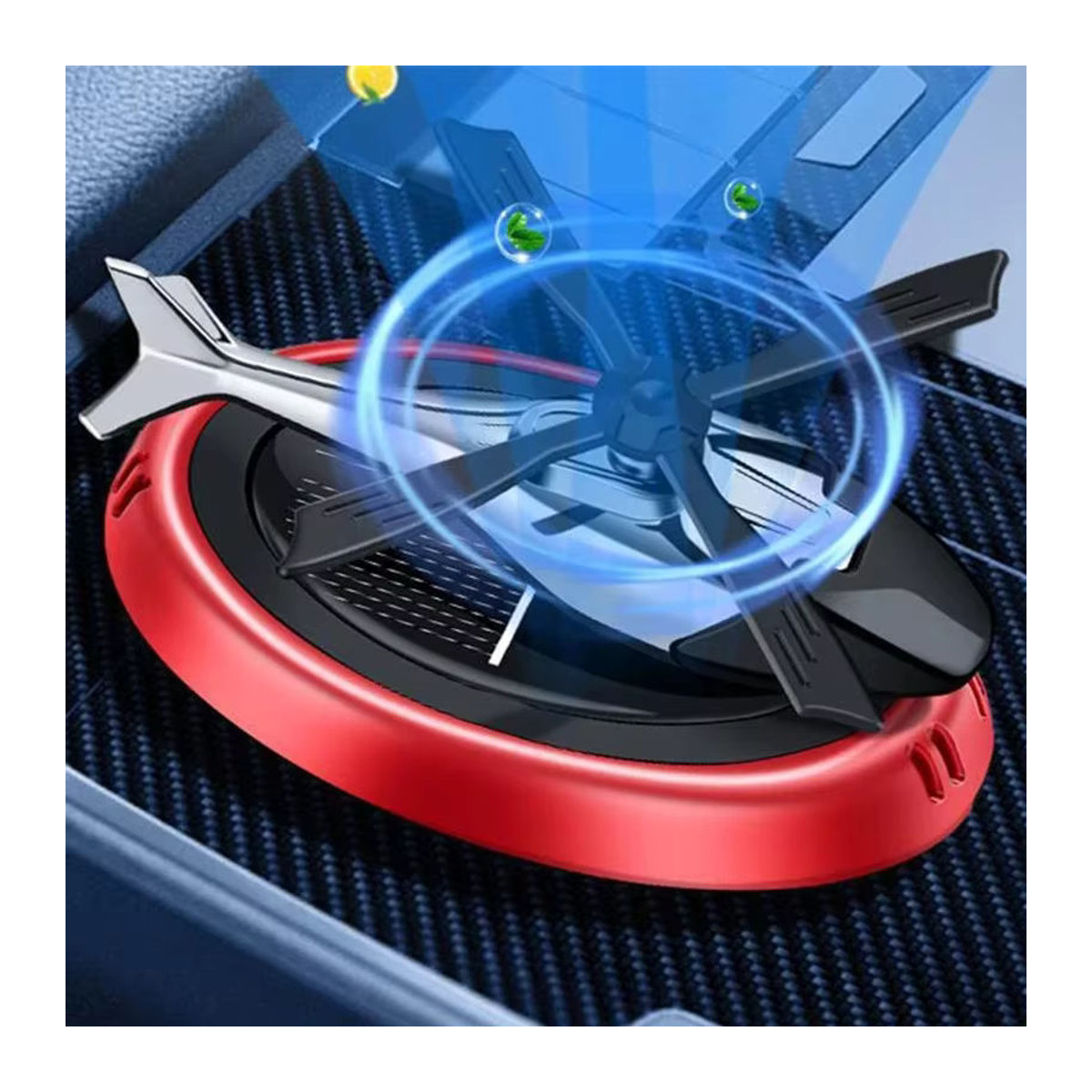 Solar Hubschrauber Auto Lufterfrischer mit rotierenden Propellern als Aroma Diffusor und Dekoration in Mehrfarbig - Bild 3