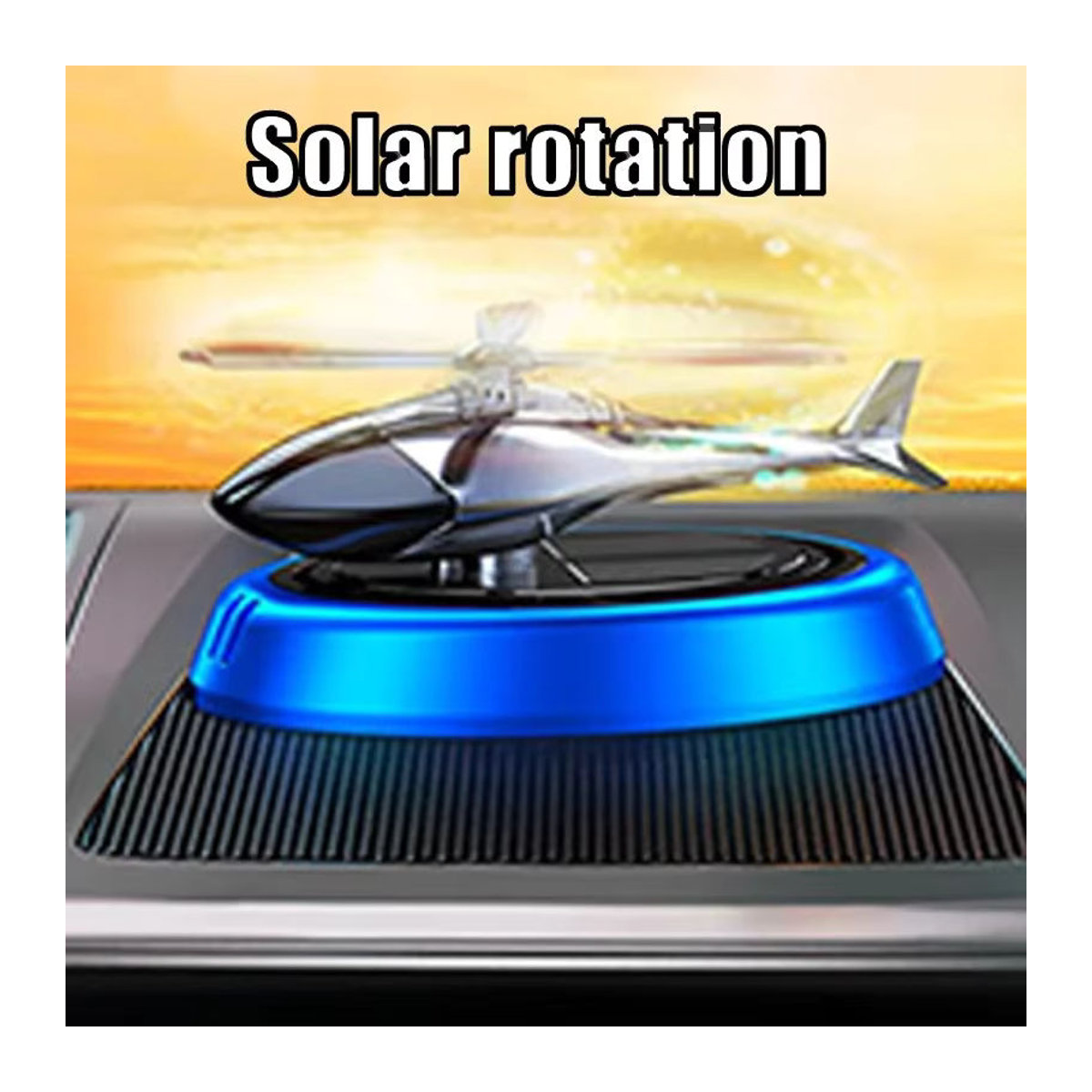 Solar Hubschrauber Auto Lufterfrischer mit rotierenden Propellern als Aroma Diffusor und Dekoration in Mehrfarbig - Bild 4