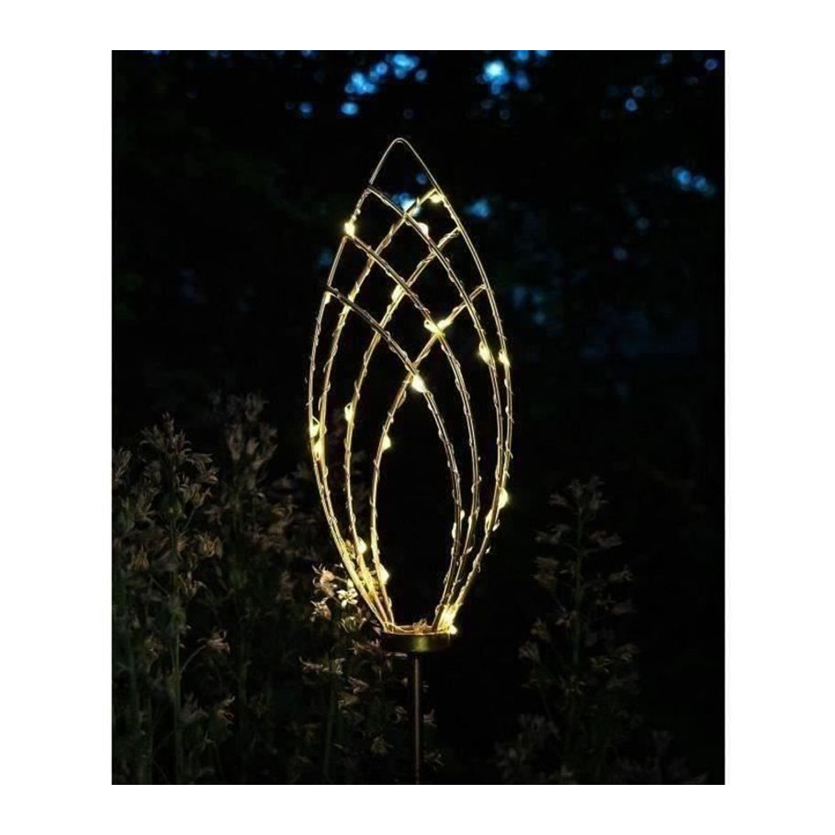 Solar-Laterne GARDEN ID Épi in Gold, LED warmweiß, Höhe: 81 cm, Durchmesser: 11 cm - Bild 2