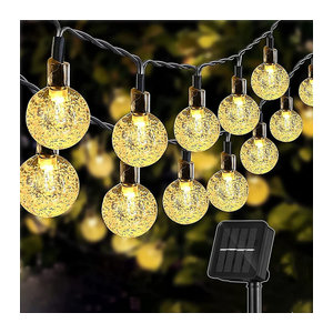 Solar LED Lichterkette für Outdoor Garten und Hochzeit mit 100 LEDs in Gelb, IP65 wasserdicht, 12 m oder 13 m Länge