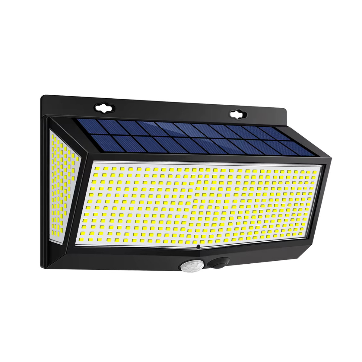 Solar-Sicherheitsleuchten mit Bewegungsmelder und LED, IP65 wasserdichte Wandleuchten für Garten und Außenbereich, Schwarz, Modernes Design - Bild 7
