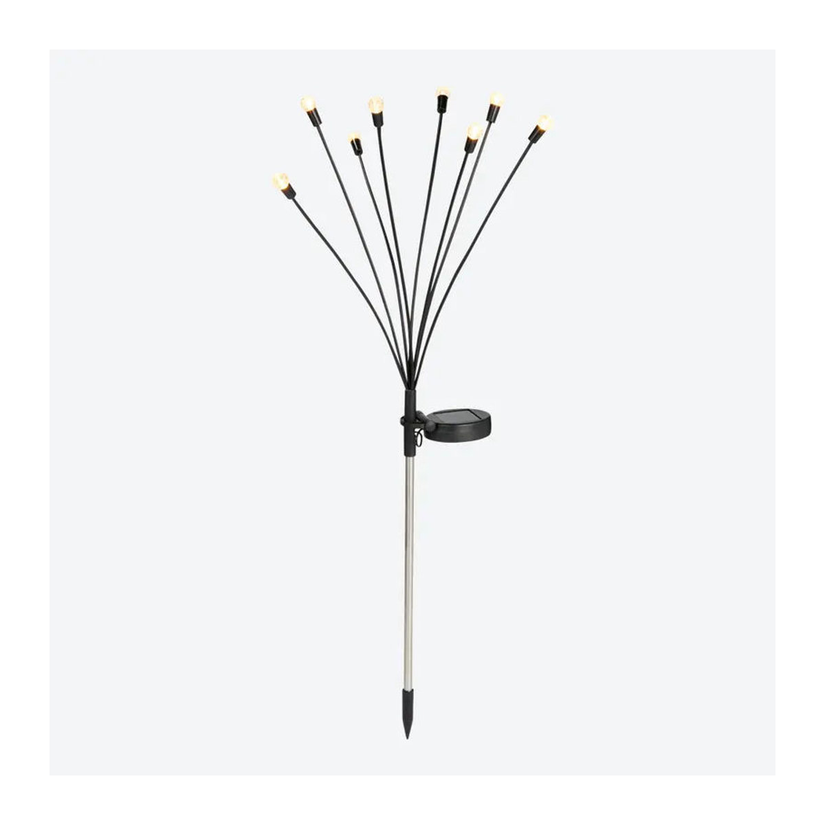 Solarleuchte mit beweglichen Stäben in Schwarz, LED Warmweiß, Höhe: 70 cm - Bild 2