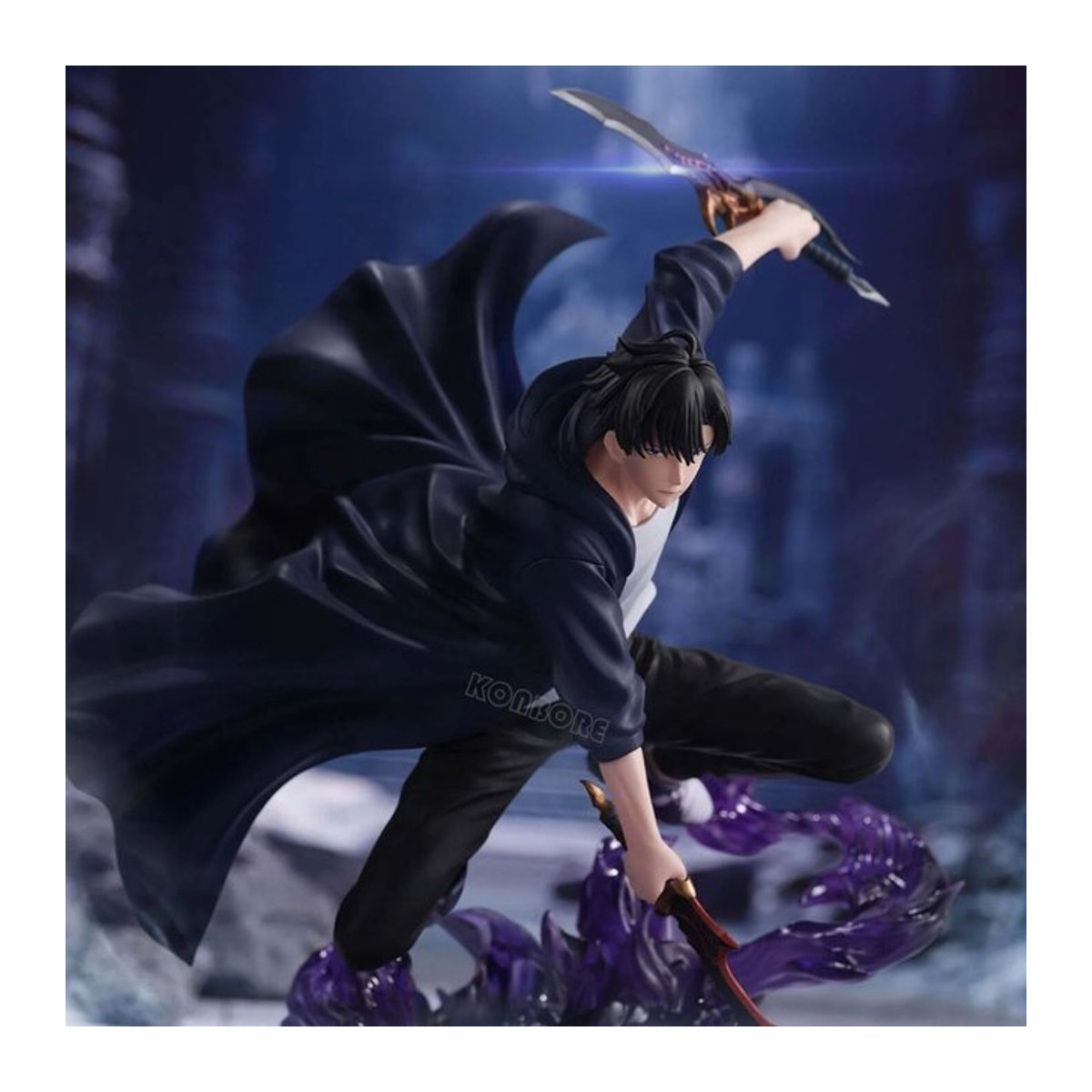 Solo Leveling Sung Jinwoo Anime Figur von KONBORE in Schwarz aus Kunstharz - Bild 1