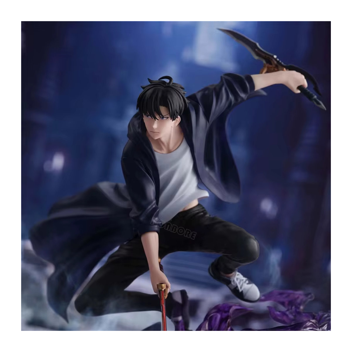 Solo Leveling Sung Jinwoo Anime Figur von KONBORE in Schwarz aus Kunstharz - Bild 2