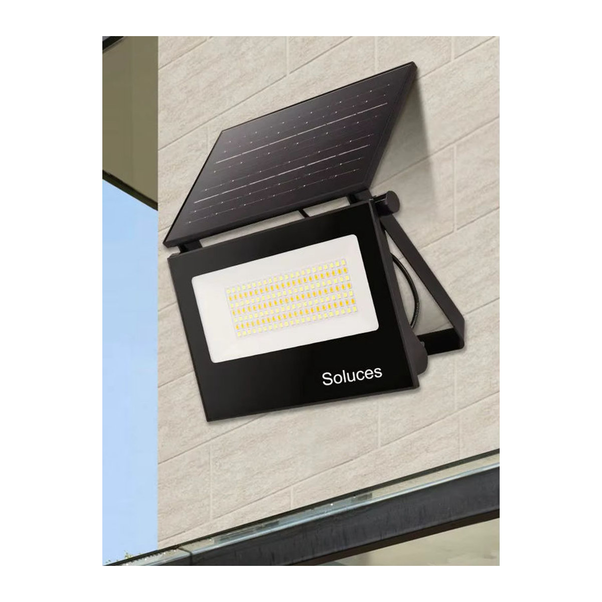 Soluces Solarbetriebener LED Außenstrahler mit Mikrowellensensor und Bewegungsmelder in Weiß oder Schwarz für Terrasse und Hinterhof mit warmem Licht - Bild 7