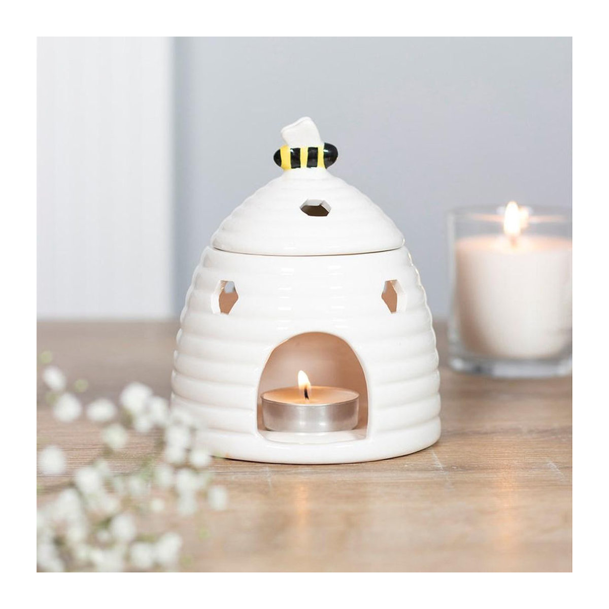 Something Different Beehive Öl-Brenner aus Keramik in Gelb - Bild 1