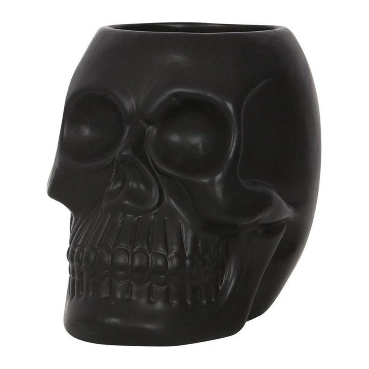 Something Different Dark Matter Skull Pflanztopf Dekoration Schwarz B: 14,5 cm, T: 13 cm, H: 17,5 cm - Bild 1