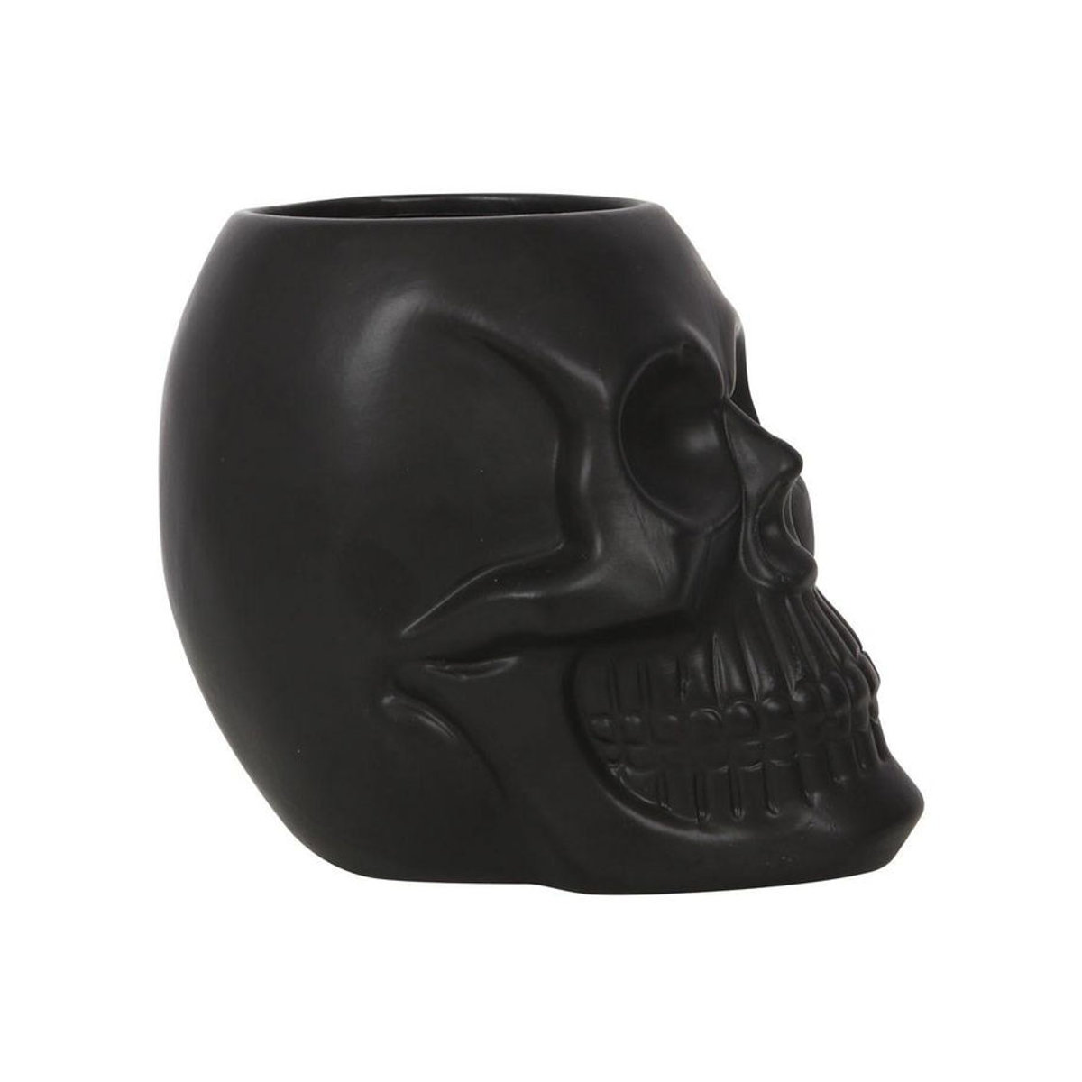 Something Different Dark Matter Skull Pflanztopf Dekoration Schwarz B: 14,5 cm, T: 13 cm, H: 17,5 cm - Bild 2