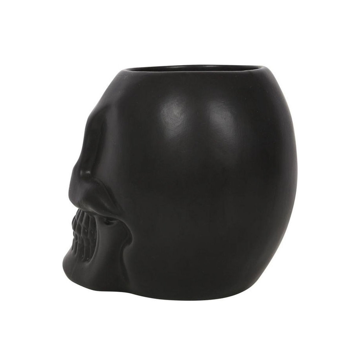Something Different Dark Matter Skull Pflanztopf Dekoration Schwarz B: 14,5 cm, T: 13 cm, H: 17,5 cm - Bild 3