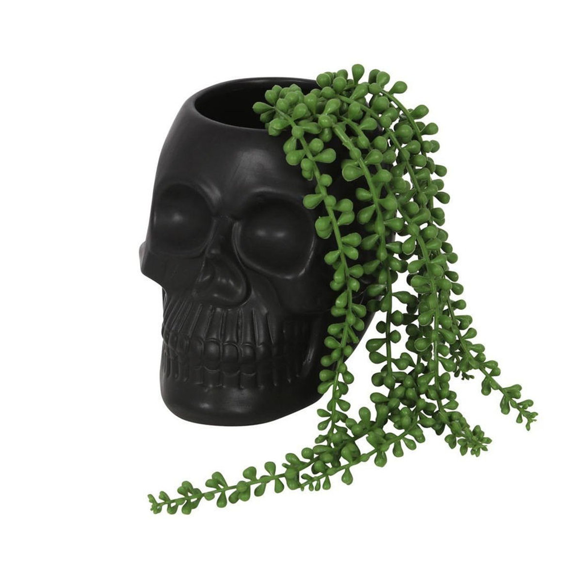 Something Different Dark Matter Skull Pflanztopf Dekoration Schwarz B: 14,5 cm, T: 13 cm, H: 17,5 cm - Bild 4