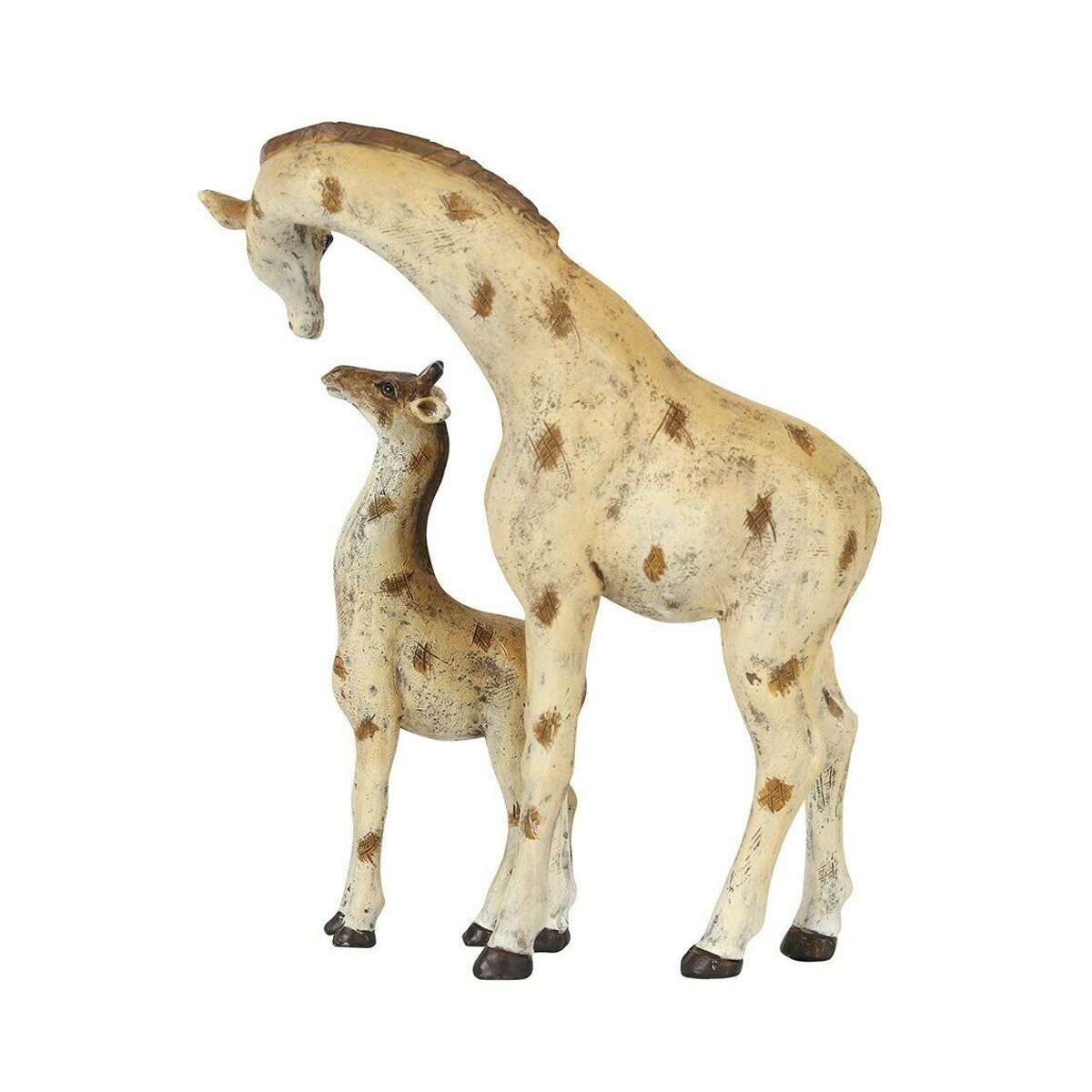Something Different Giraffen-Ornament Mutter und Baby in Braun und Creme aus Kunstharz - Bild 3
