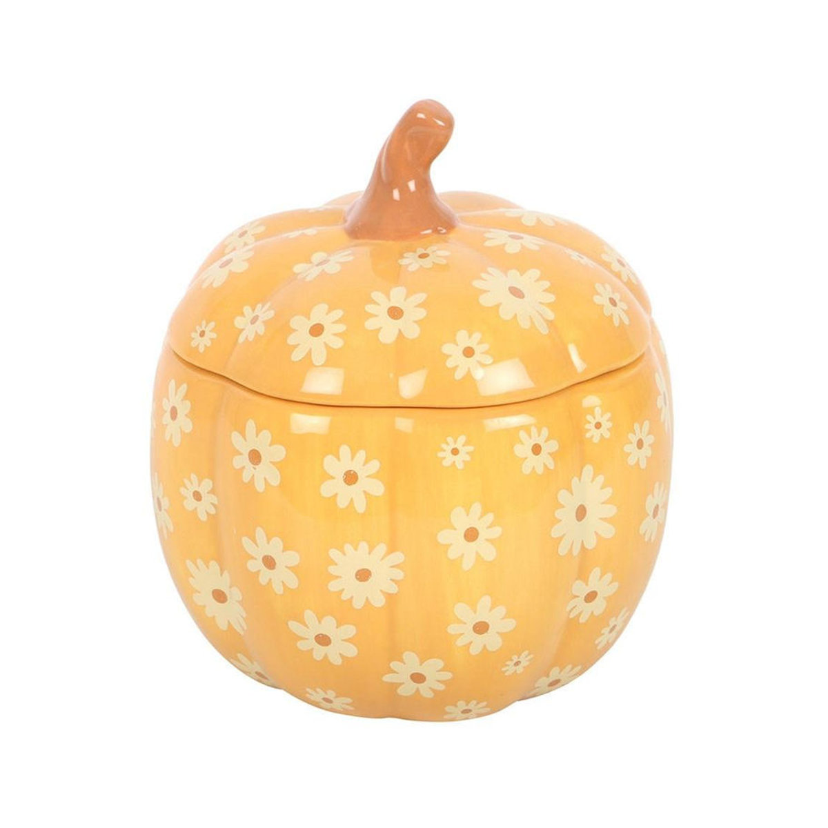 Something Different Groovy Geesten Kürbis Ölwarmer aus Keramik in Orange für Halloween und Herbst - Bild 2