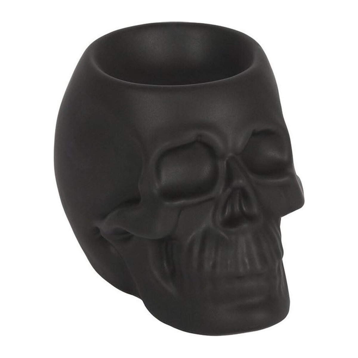 Something Different Keramik Totenkopf Öl-Brenner in Schwarz, Höhe: 11 cm - Bild 1