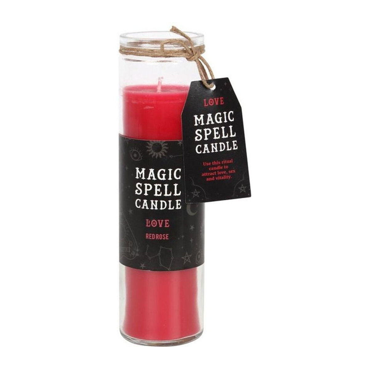 Something Different Magic Spell Red Rose Love Stumpenkerze, Farbe: Rot, Höhe: 21 cm, Durchmesser: 6 cm - Bild 1