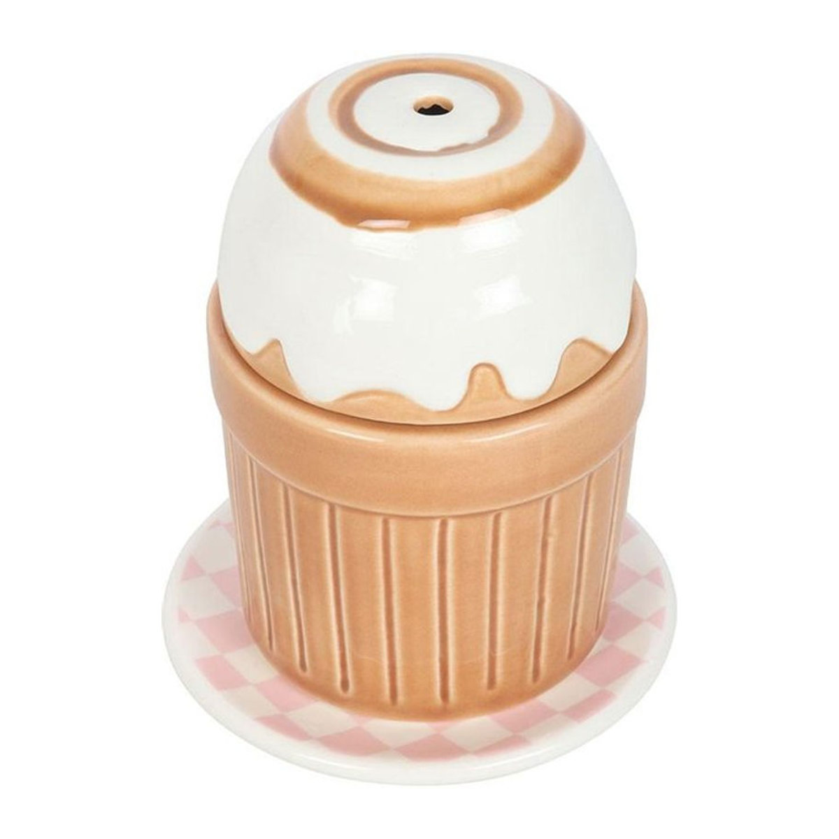 Something Different The Brunch Club Cinnamon Roll Öl-Brenner aus Keramik in Weiß und Braun - Bild 1