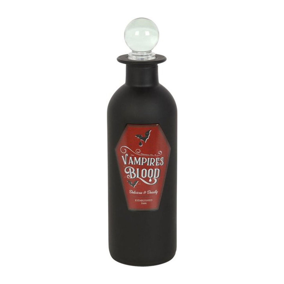 Something Different Vampir-Blut-Trank-Glasflasche als Deko im Vintage-Stil, rot/schwarz - Bild 1