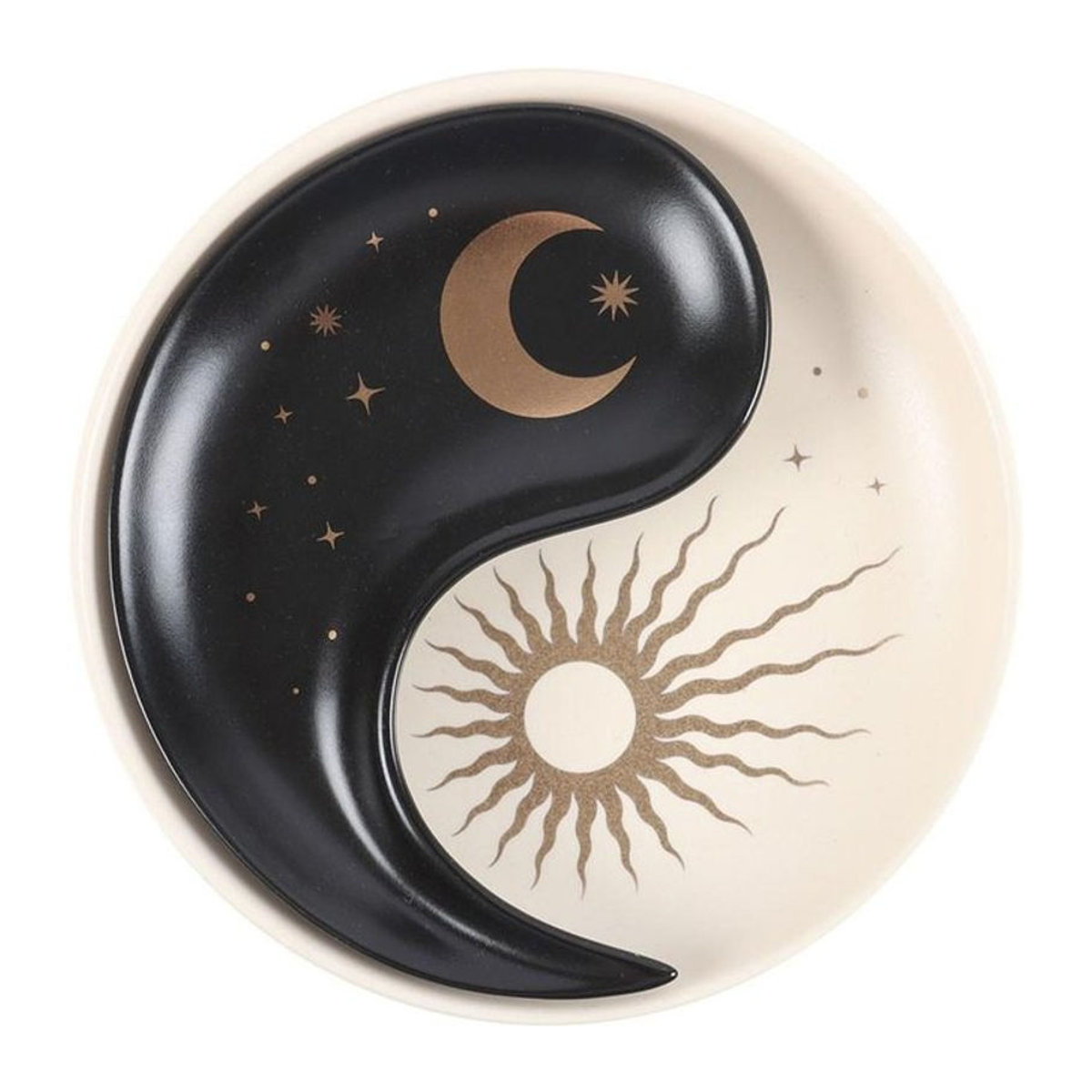 Something Different Yin Yang Schmuckschale aus Keramik in Schwarz/Creme - Bild 1