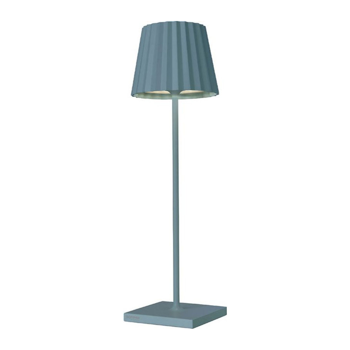 Sompex TROLL RC LED-Akku-Tischleuchte aus Aluminium in Blau, Ø 11 cm x H 38 cm, warmweiß - Bild 2