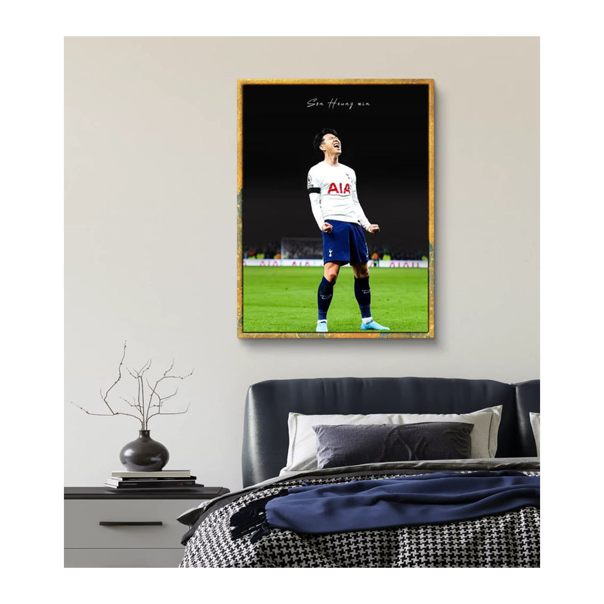 Son Heung Min 5D Diamantmalerei Fußball Stern Poster als kreative Mosaik Wanddekoration in Mehrfarbig - Bild 2