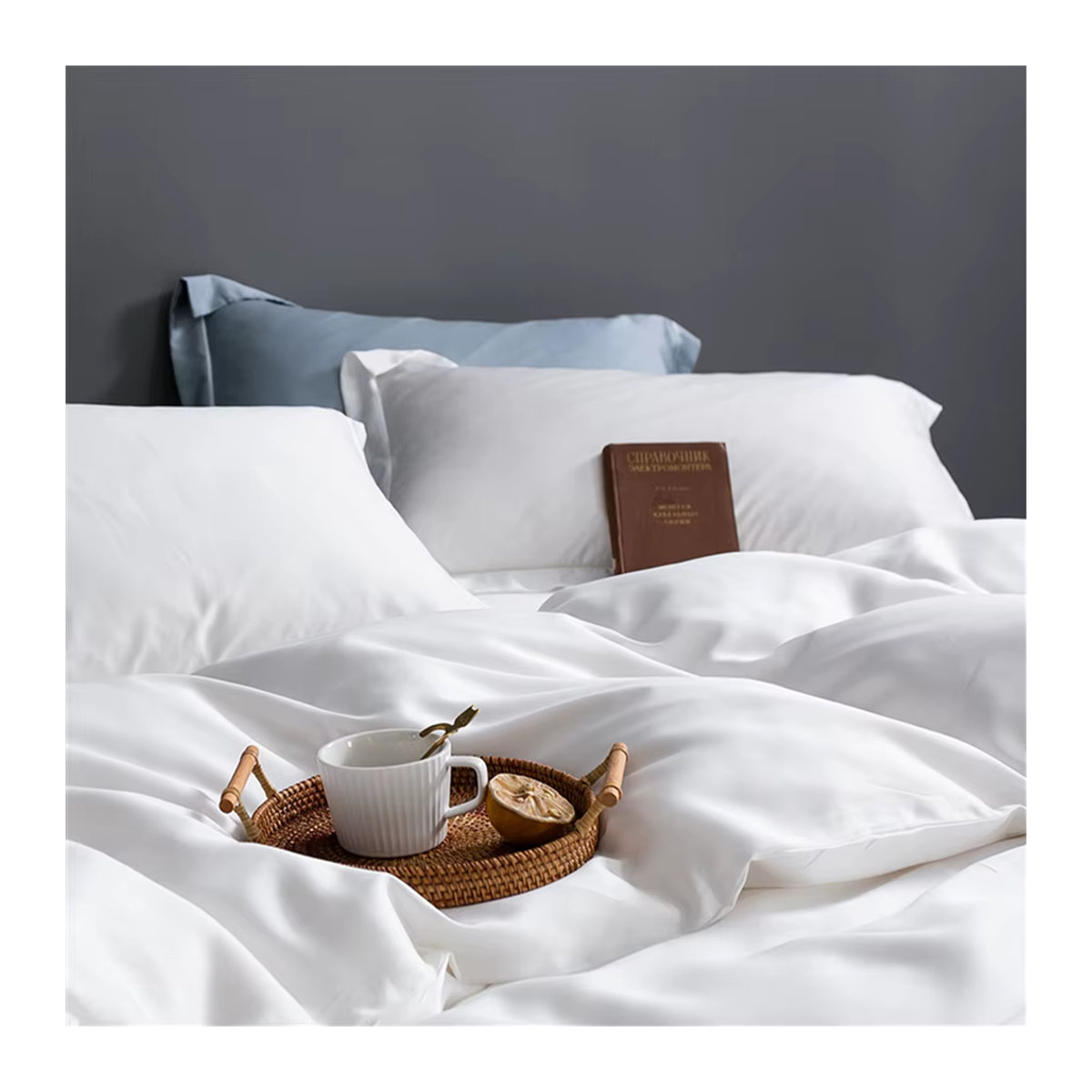 Sondeson Luxuriöses Bettwäsche-Set aus 100 % Seide in Weiß mit Bettbezug, Laken und Kissenbezügen - Bild 2