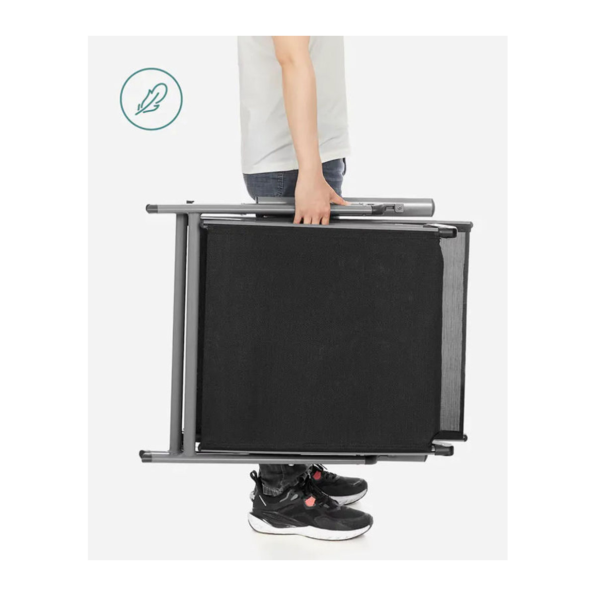 SONGMICS Sonnenliege aus rostfreiem Aluminium mit abnehmbarem Kopfkissen, klappbar und verstellbar, belastbar bis 150 kg - Bild 4