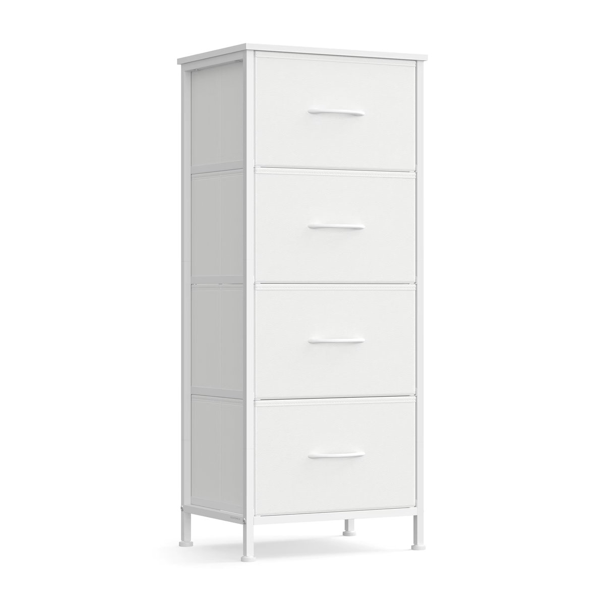 SONGMICS Wäschekommode mit 4 Stoffschubladen aus Stahl und MDF in minimalistischem Design, erhältlich in Braun, Schwarz oder Weiß - Bild 2