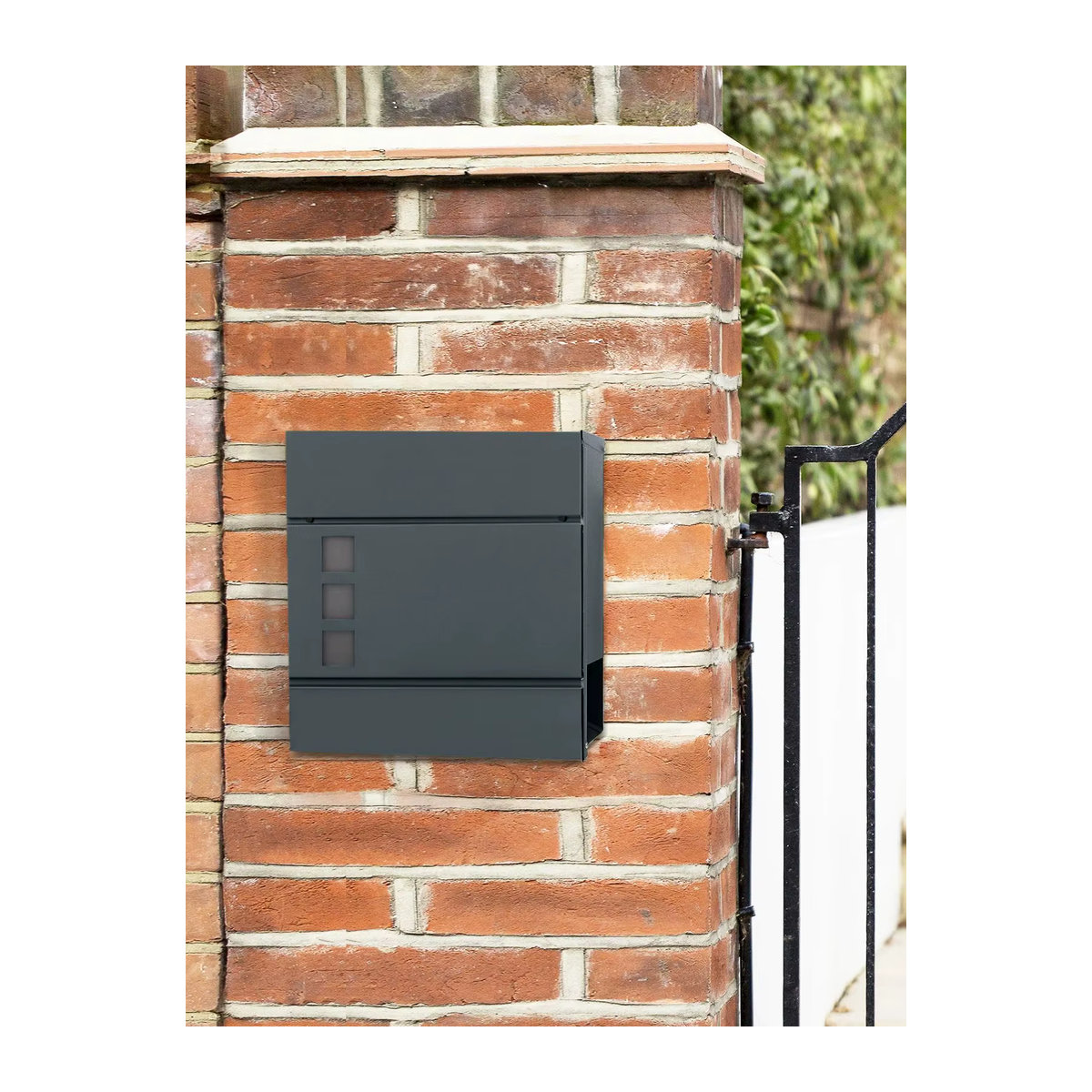 SONGMICS XXL Briefkasten mit Zeitungsfach und Sichtfenster, B/H/T: 37 x 37 x 10,5 cm, inklusive Aufkleber gegen unerwünschte Werbung - Bild 6