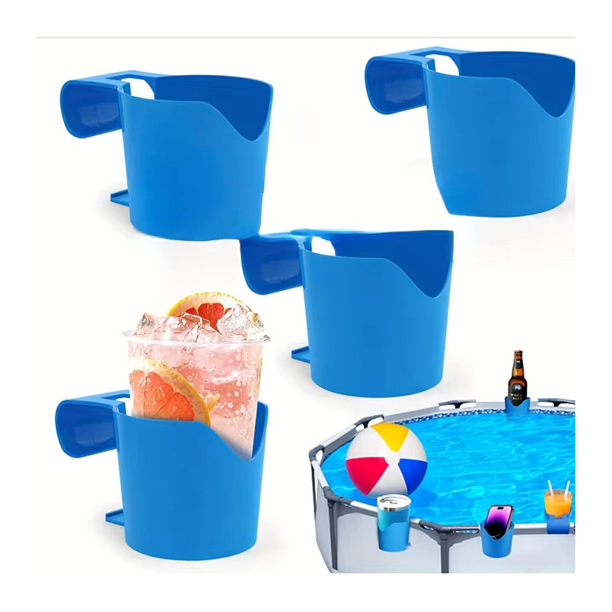 SONGYI Pool Becherhalter für oberirdische Schwimmbäder zur Befestigung von Getränken und Flaschen für runde Bars - Bild 4