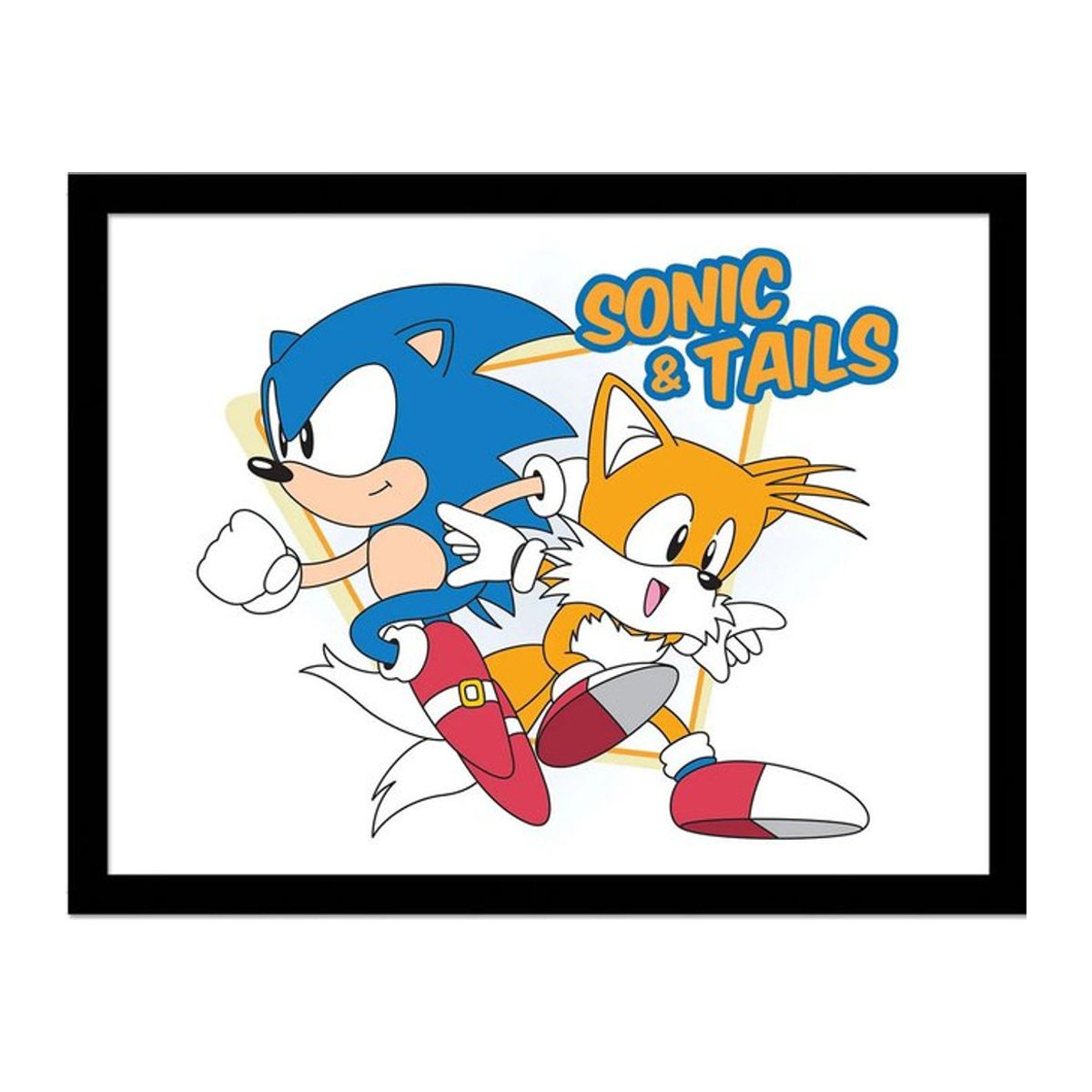 Sonic The Hedgehog Gerahmtes Poster Sonic und Tails, Hochformat, B: 30 cm, H: 40 cm, weiß/blau/mehrfarbig - Bild 1
