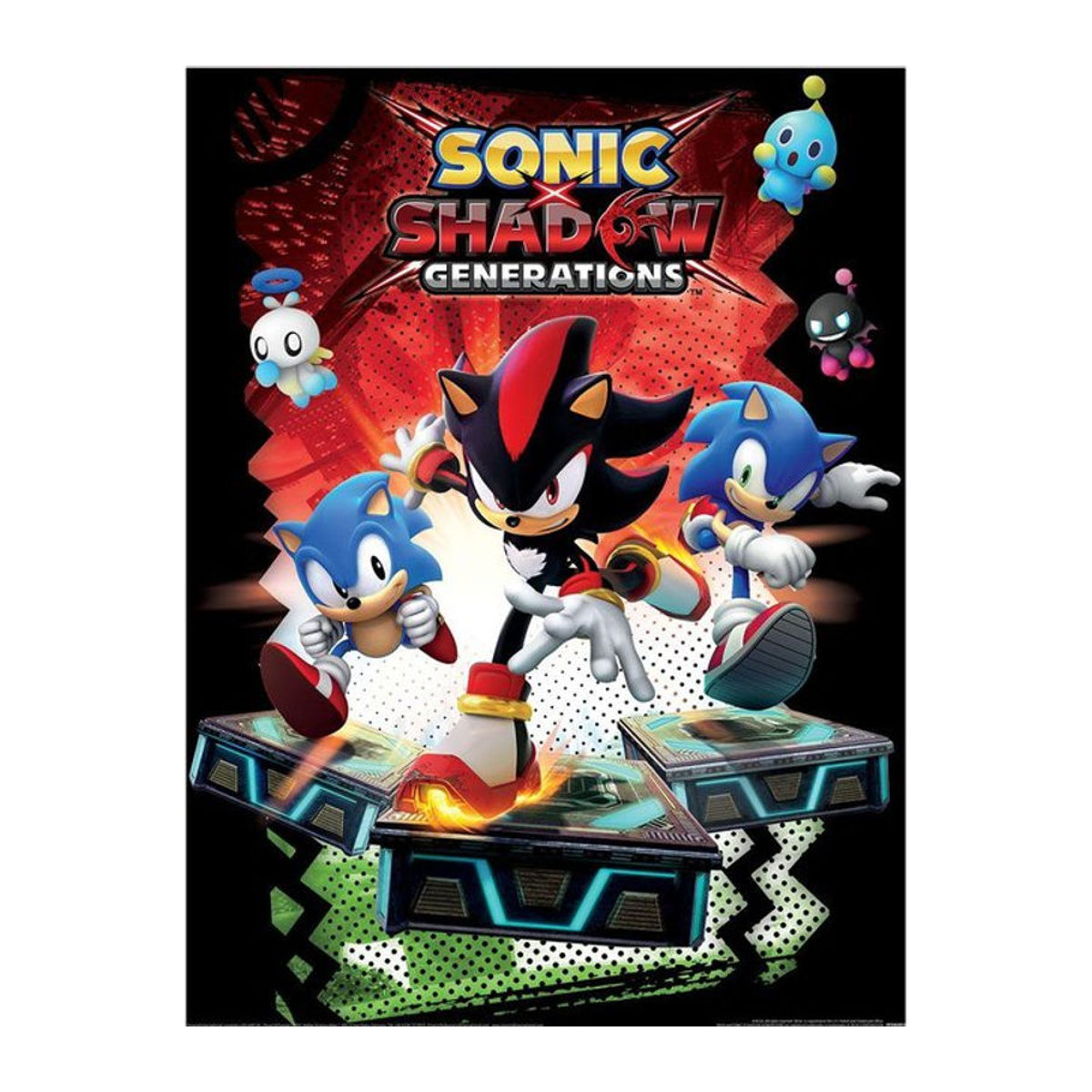 Sonic The Hedgehog Shadow Generations Druck auf Papier, Schwarz/Mehrfarbig, Breite: 40 cm - Bild 1