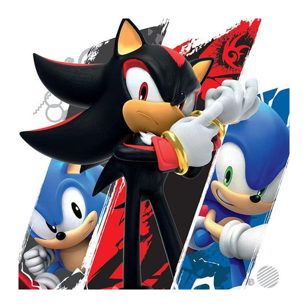 Sonic The Hedgehog Shadow & Sonic Kunstdruck auf Papier, Schwarz/Mehrfarbig, 40 x 40 cm - Bild 2