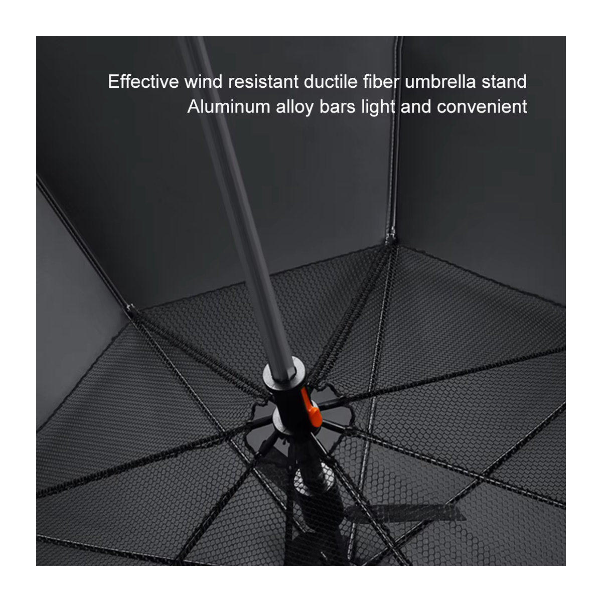 Sonnenschirm 2025 mit Ventilator und UV-Sonnenschutz sowie wasserdichtem Stoff für Sonne und Regen - Bild 3