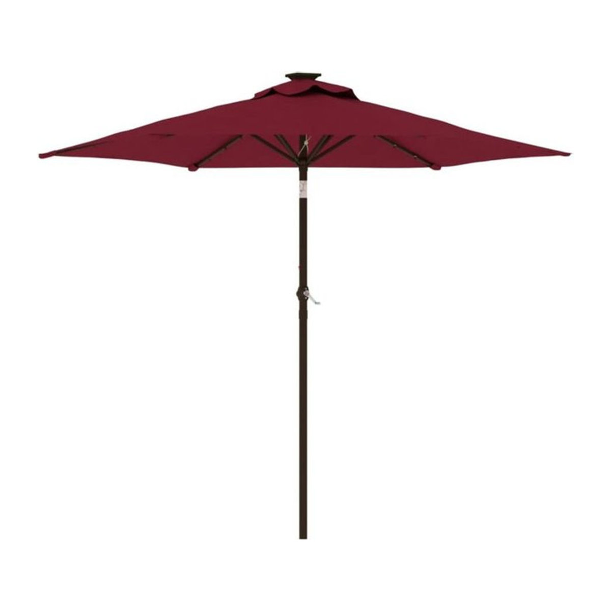 Sonnenschirm mit LED und Stahlmast von Vidaxl in Rot, B/T/H: 225 x 225 x 212 cm - Bild 1