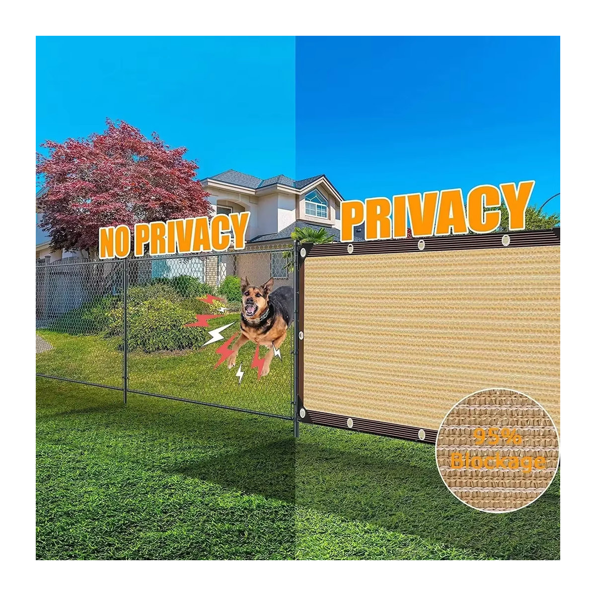 Sonnenschutz Netz zur Wärmedämmung für Garten und Outdoor, UV-Blockierendes Schatten Tuch, 2 x 2 m oder 2 x 4 m - Bild 4