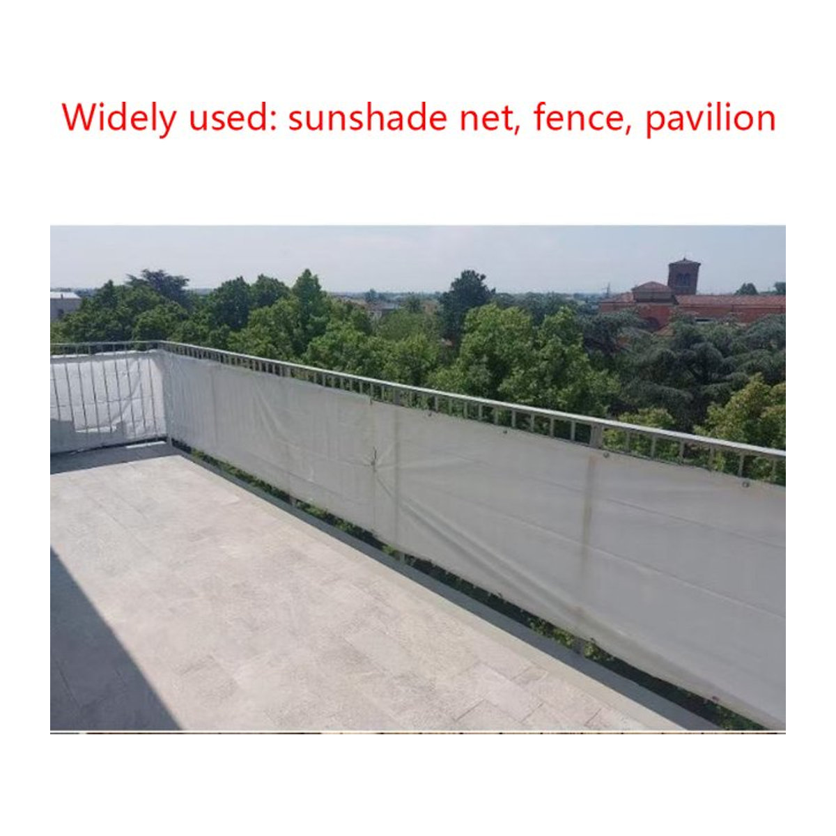 Sonnenschutznetz für den Außenbereich als Sichtschutz für Balkon, Pavillon und Gartenzaun in Blau und Weiß - Bild 1