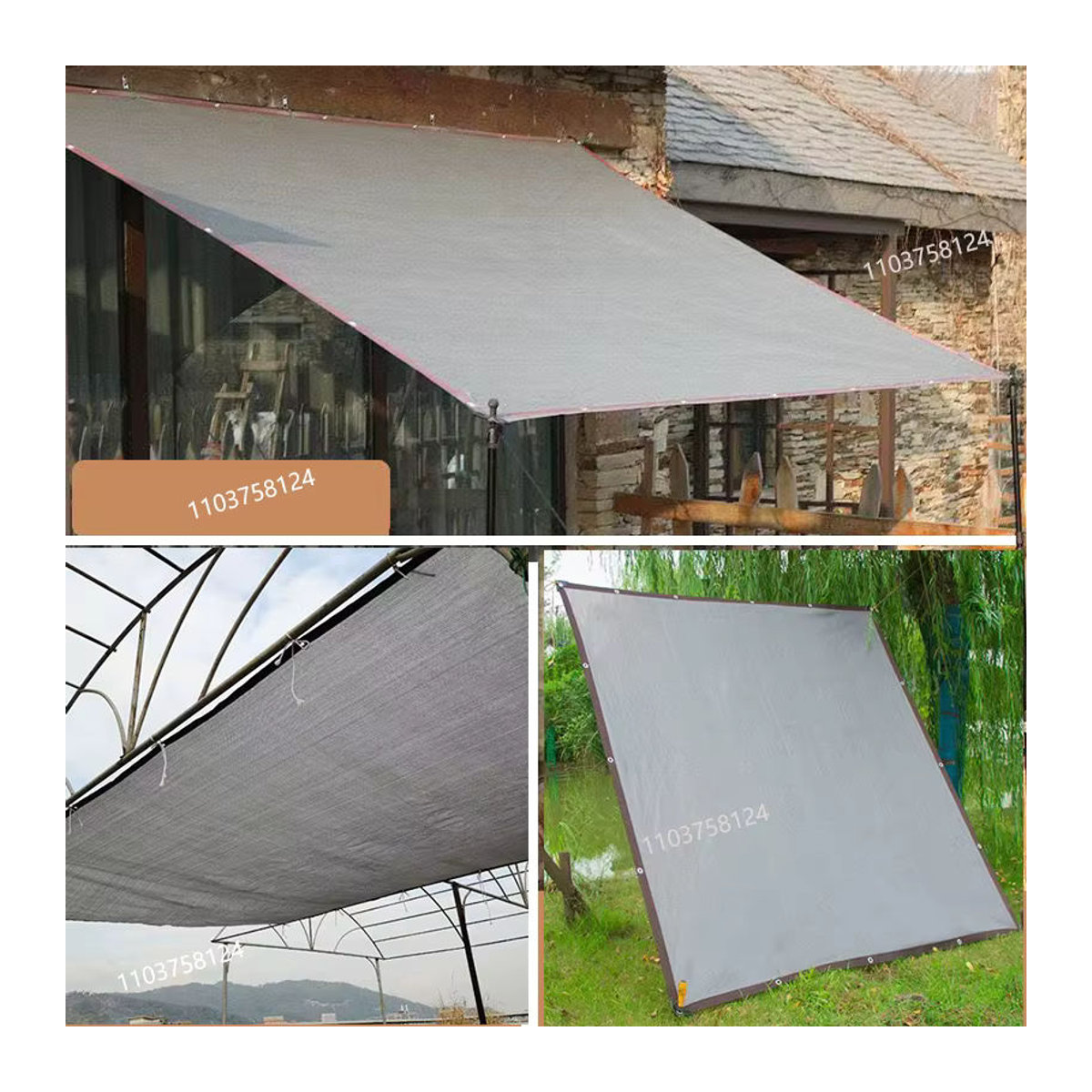 Sonnenschutznetz für den Außenbereich als Sonnenschirmersatz und Sonnenschutzdach für Gewächshäuser und Gartenteppiche - Bild 3