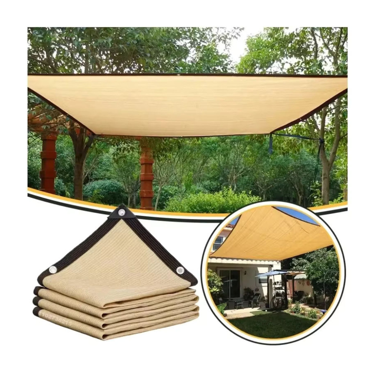Sonnenschutznetz für den Außenbereich aus HDPE mit UV-Schutz für Terrassen und Camping - Bild 6