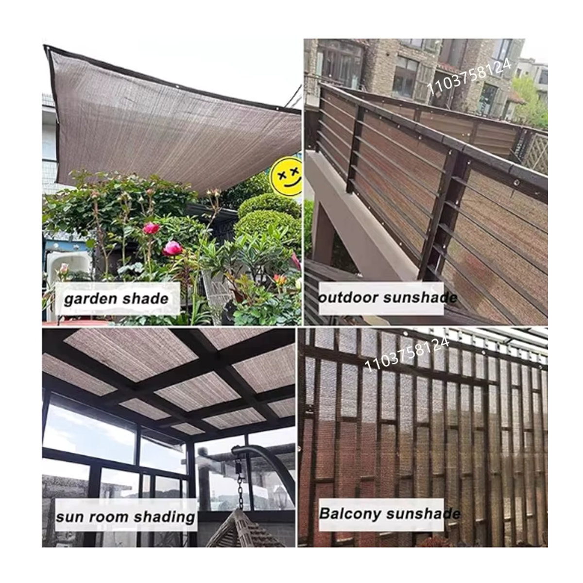 Sonnenschutznetz für Pavillon und Terrasse mit Ösen und 75–80 % Schattenwurf - Bild 4